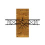 Wallity Teyyare Escultura de pared de Madera y Metal Nogal y Negro
